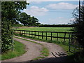 The driveway to Pickford Farm viewed from Brick Hill Lane