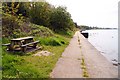 Picnic table at Bouldnor