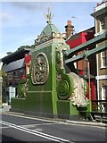 TQ2378 : Anchor point for chains, Hammersmith Bridge by John Lord