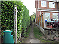 Public footpath from Congleton Road