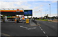 Approaching the roundabout for J17 of the M60