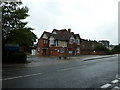 Looking across Hurst Road towards the rear entrance to the hospital