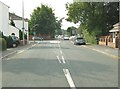 Mini-roundabout on the A49