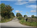 Un-named lane off Moor Lane