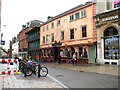 Shops and restaurants in Queen Street, Norwich