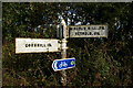 Old Road Sign to Yetholm/Mindrum Mill and Cornhill