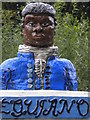 Close-up of Equiano monument, Telegraph Hill Park SE14