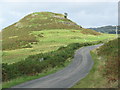 NM4449 : Torr Aint hillfort above the road to Dervaig by Sarah Charlesworth
