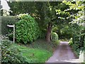 Footpath sign on Lock