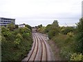 The Bootle Branch railway is joined by the reinstated chord from Olive Mount Cutting