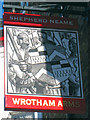 TR3967 : Wrotham Arms sign by Oast House Archive