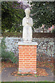 Statue on church green