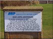 NY1154 : East Cote lighthouse information board Silloth by Steve  Fareham