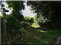 Footpath to Kings Somborne leaves Chalk Hill