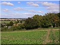 Footpath with view over Chalk Vale Farm