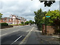 Road and path junction in Hill Lane