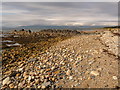 Blackwaterfoot: pebbles, rocks and sandy beach