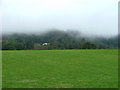 Farmland under low cloud