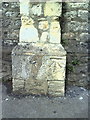 Benchmark on wall pier of Abingdon Cemetery Lodge