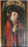 TL8741 : St Gregory's church in Sudbury - medieval rood screen panel by Evelyn Simak