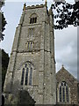 SX0276 : The Tower of  St. Kew  parish church.  Cornwall by Derek Voller