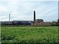 SP1837 : First Great Western express passes Northcot Brick Works by David P Howard