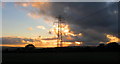 Sunset and pylons