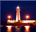 J5980 : Donaghadee Lighthouse at night by Rossographer