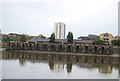 Disused wharf and Sainsbury