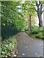 Path between peninsula Barracks and the railway line