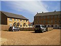 Housing courtyard at Brookfield Way, Lower Cambourne