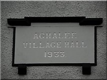 J1264 : Plaque, Aghalee Village Hall by Kenneth  Allen