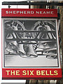 TQ7376 : The Six Bells sign by Oast House Archive