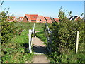 New footpath into Hawkinge Housing Development