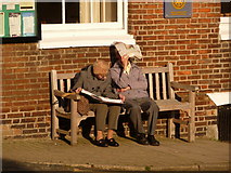TQ0107 : Arundel: bench outside the Norfolk Arms by Chris Downer