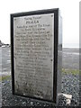 Reverse side of the SWCP half way marker, Porthallow