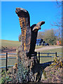 Carved eagle at Tre-llwyfan