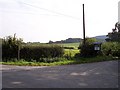 Public footpath sign on Bentley Lane