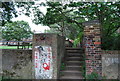 Footpath off the Thames Path , Barnes