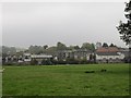 Castle behind the houses.