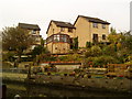 Houses above the entrance to Foulridge Canal Tunnel