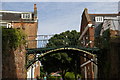 Exeter: footbridge marking line of city wall
