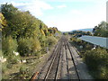 Railway lines heading south from Abergavenny station