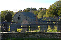 SH5905 : Graveyard and church, Llanegryn by Nigel Brown