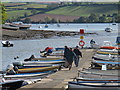 SX8456 : Embarking from the pontoon, Stoke Gabriel by David Hawgood