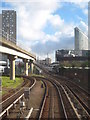 Railway tracks on the Docklands Light Railway (DLR)