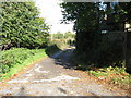 Footpath and track alongside Blackdog Cottages