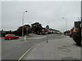 Woods Loke to the left, Oulton Road to the right