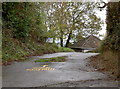 Footpath painted on road