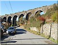 Garndiffaith Viaduct crosses Viaduct Road